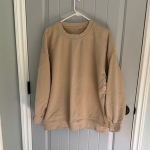 lululemon athletica Women's Beige Crew Neck Sweater